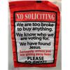 Image 1 : HUMOROUS “NO SOLICITING” NOVELTY FLAG