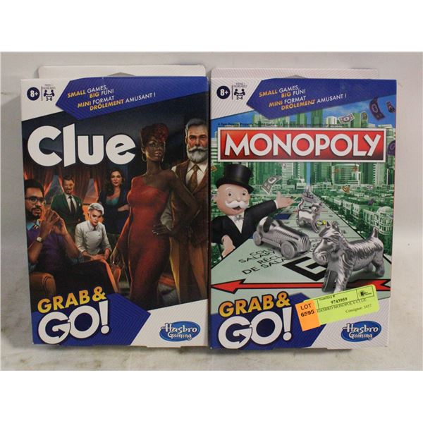 NEW HASBRO MONOPOLY/CLUE