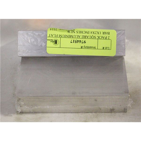 2 PACK SQUARE ALUMINIUM FLAT BAR 1X2X4 INCHES NEW
