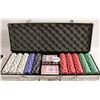 Image 1 : NEW 500 CHIPS POKER SET NEW 2 DECKS, 5 DICE,