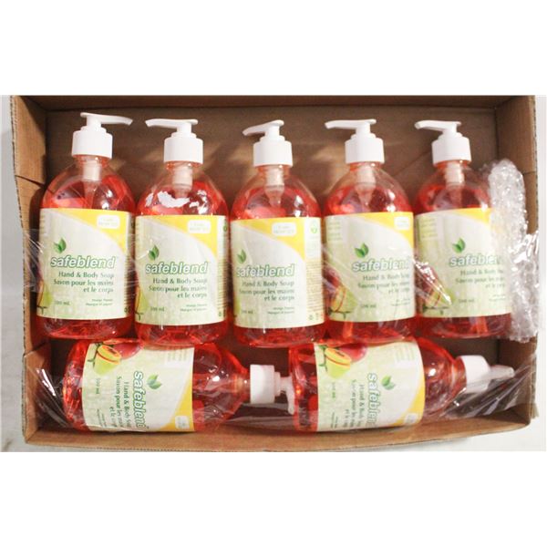 NEW 7 SAFE BLEND HAND+BODY SOAP 500MLS EACH TOTAL