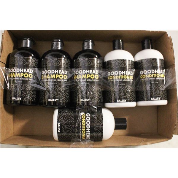 NEW 6 SEALED BALLSY GOODHEAD SHAMPOO &