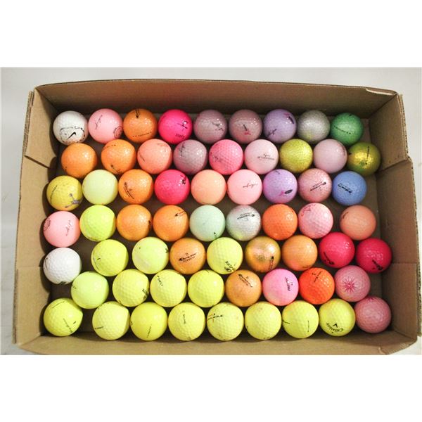 5 DOZEN LADIES COLORED GOLF BALLS