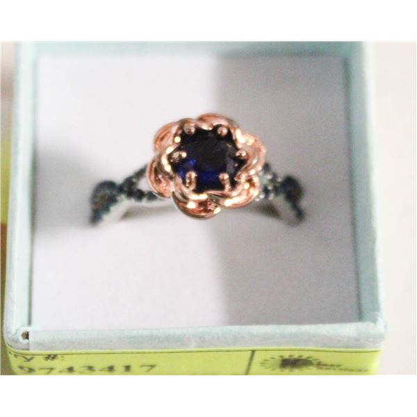 NEW BLUE SAPPHIRE STYLE WOMEN'S RING SZ 9