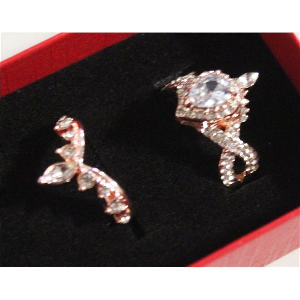 NEW 2PCS/SET RING SET SZ8