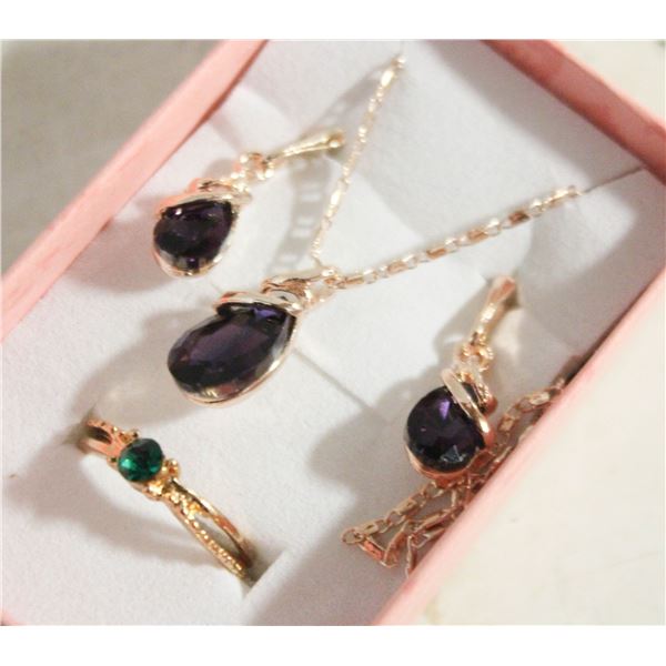 NEW NECKLACE AND RING WITH EARRINGS