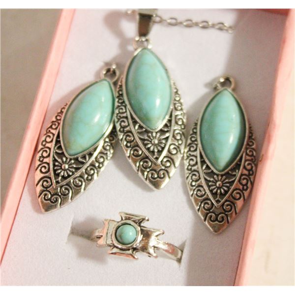 NEW NECKLACE AND RING WITH EARRINGS