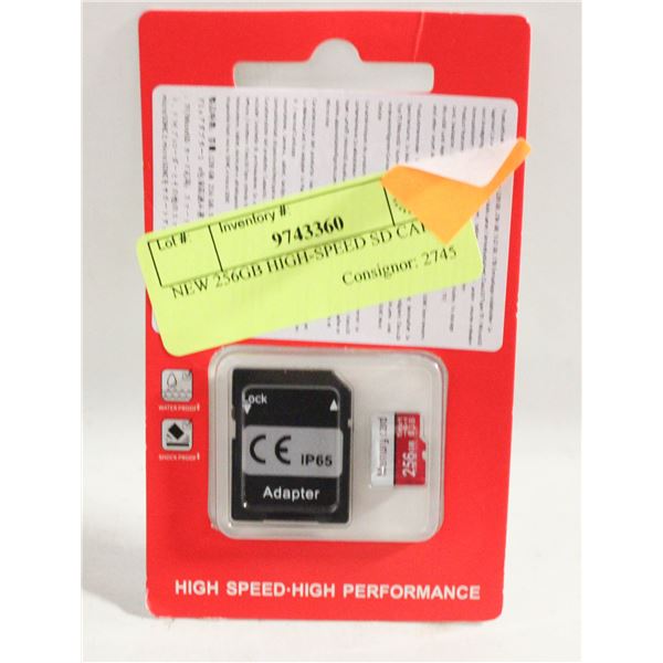 NEW 256GB HIGH-SPEED SD CARD