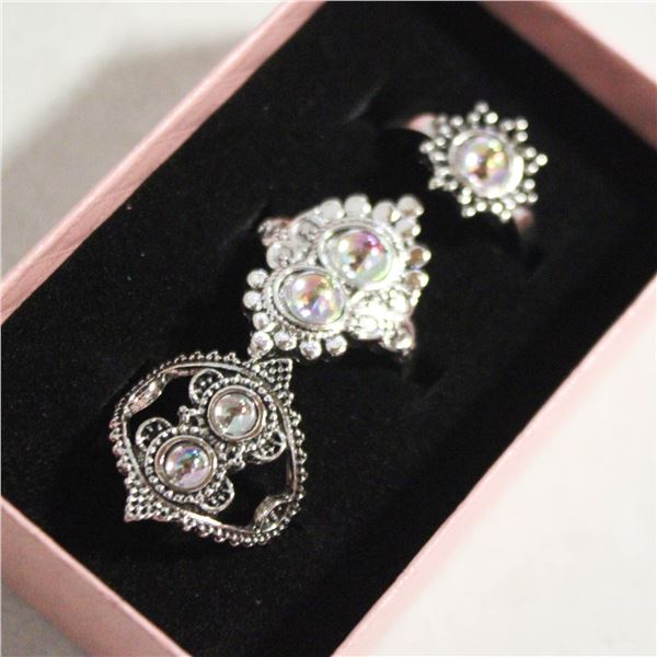 NEW 3PCS/SET RING SET SZ8