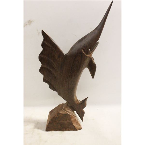 MCM 14" CARVED WOOD SWORDFISH
