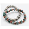 Image 1 : #73-NATURAL JASPER SPORT & JADE JADEITE BRACELET