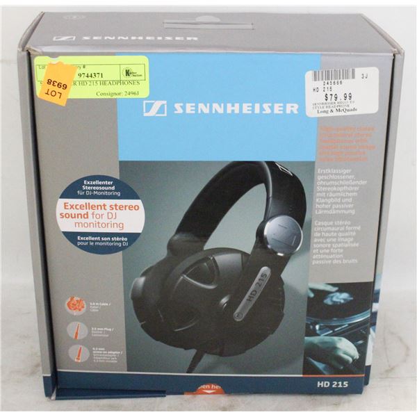 SENNHEISER HD 215 HEADPHONES