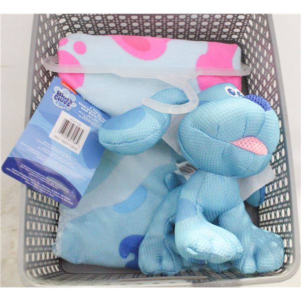 NEW BLUE'S CLUES 2 PIECE BATH SET BATHTOWEL &