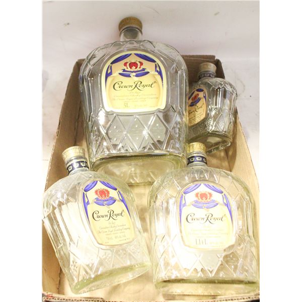 CROWN ROYAL ALL BOTTLE SIZES COLLECTION