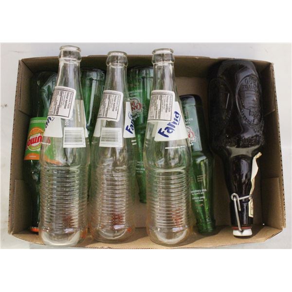 GLASS POP BOTTLES