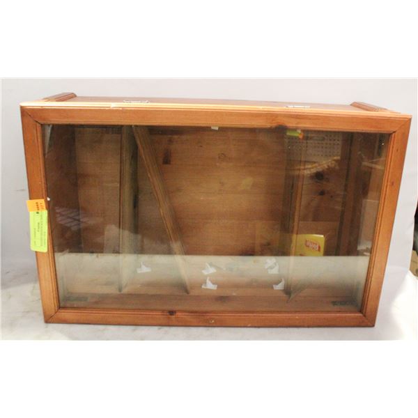WOODEN SHADOW BOX DISPLAY CABINET NEW