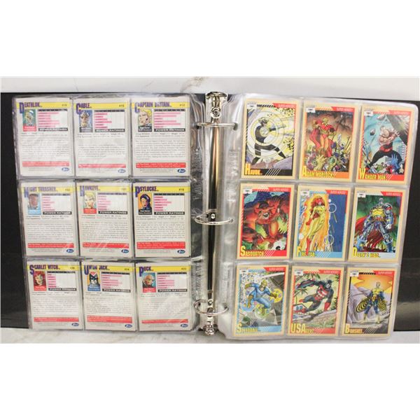 1991 MARVEL UNIVERSE 150+ CARDS IN BINDER