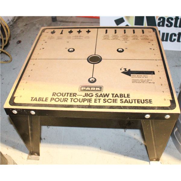 PARK ROUTER -JIG SAW TABLE WOOD TOP