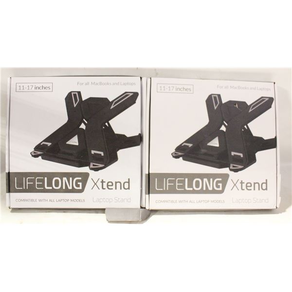2 PACK NEW LIFELONG XTEND LAPTOP STAND BLACK