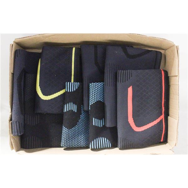 FLAT OF ASSORTED KNEE BRACES