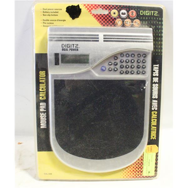 CALCULATOR MOUSE PAD WITH SOFT RAISED RUBBER