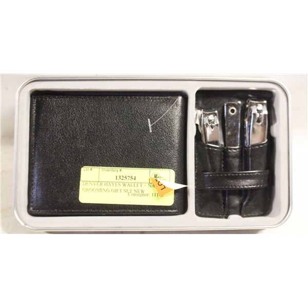 DENVER HAYES WALLET + NAIL GROOMING GIFT SET NEW