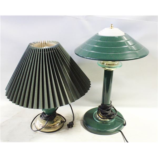 GREEN TABLE LAMPS
