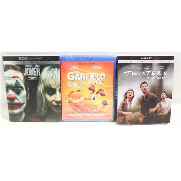 3 FACTORY SEALED MOVIES - JOKER FOLIE A DEUX 4K UH