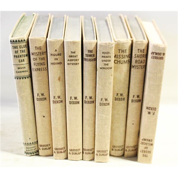 1959 HARDY BOYS SERIES HARDCOVER BOOKS- LOT OF 9