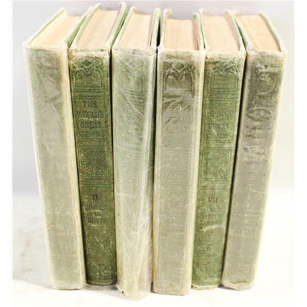 1908 "WORLDS GREATEST SERMONS" 6 PIECE BOOK SET