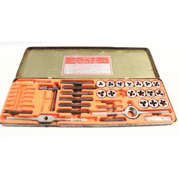 VINTAGE TAP & DIE SET IN METAL CASE