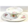 Image 1 : VINTAGE CHINA SERVING PLATTER & FOOTED BOWL
