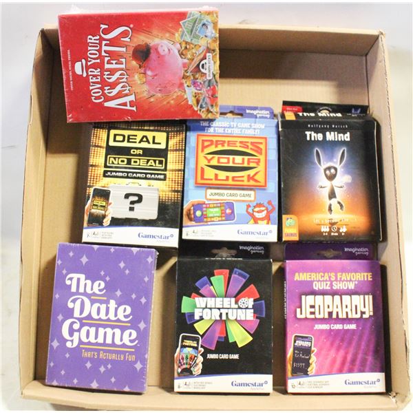 LOT OF 7 NEW CARD GAMES - WHEEL OF FORTUNE