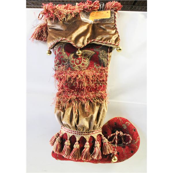 BELLA DONNA CHRISTMAS STOCKING SATIN TAPESTRY