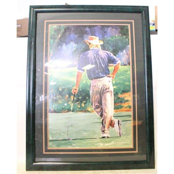 39 X 30 GREG NORMAN GOLF PICTURE