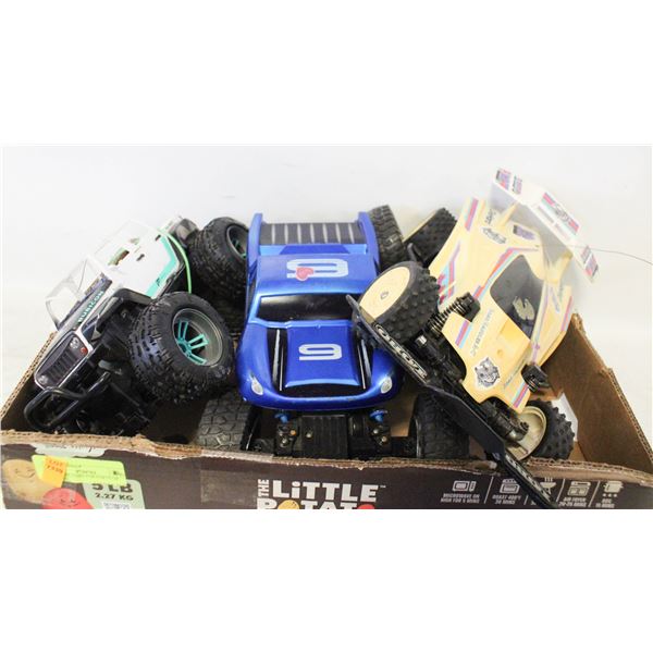 LOT OF RC CARS FOR PARTS OR REPAIRS