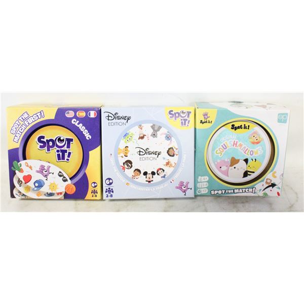 SET OF 3 SPOT IT! GAMES - CLASSIC, DISNEY EDITION