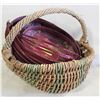 Image 1 : WICKER COVERED FOOD BASKETS