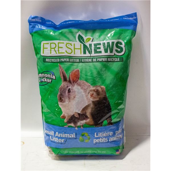 BAILIFF SEIZED: 10L FRESH NEWS SMALL ANIMAL LITTER