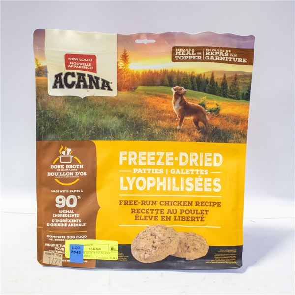 BAILIFF SEIZED 14 OZ ACANA FREEZE DRIED