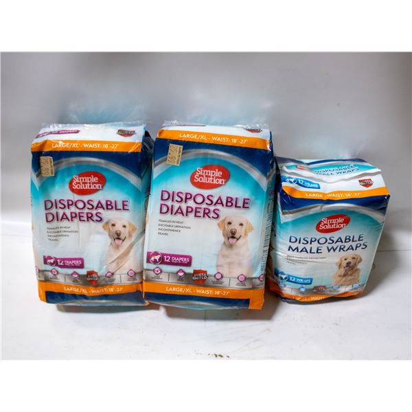 BAILIFF SEIZED: LOT OF SANITARY DOG DIAPERS