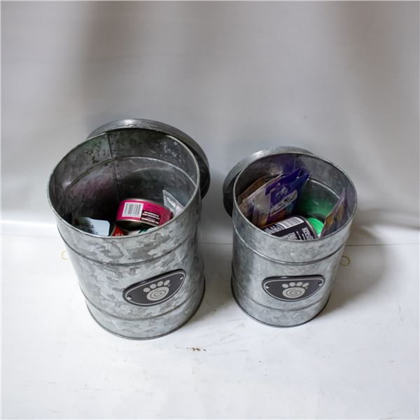 BAILIFF SEIZED: PAIR OF TREAT JARS FILLED WITH