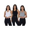 Image 1 : NEW 3 PACK REFLEX WOMEN'S RIBBED SEAMLESS TANK XL