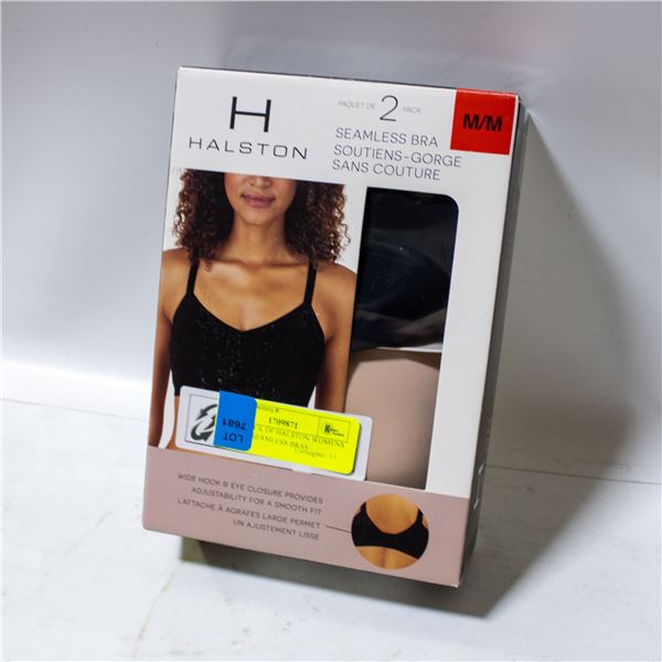 NEW 2 PACK OF HALSTON WOMENS MEDIUM SEAMLESS BRAS