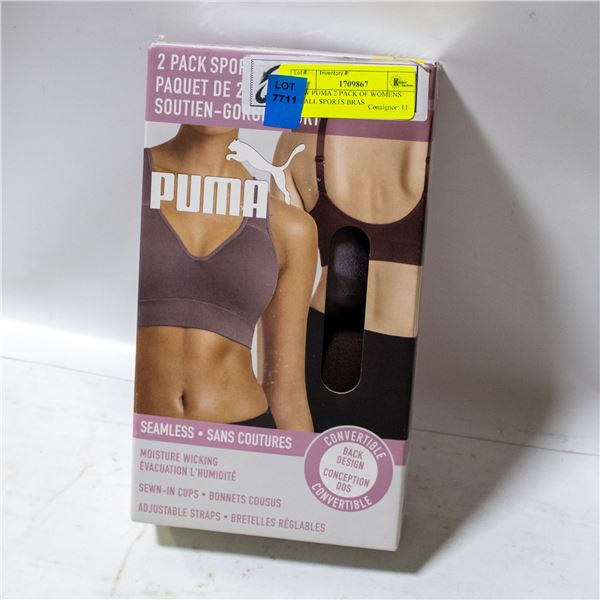 NEW PUMA 2 PACK OF WOMENS SMALL SPORTS BRAS