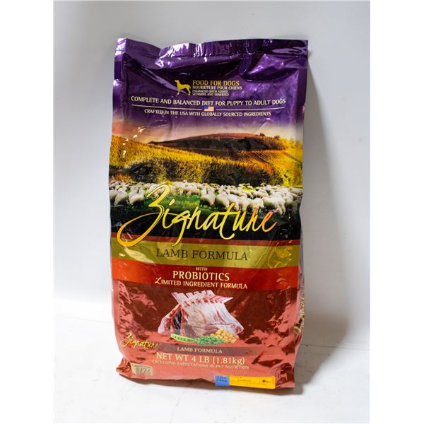 BAILIFF SEIZED: 4LB SINGATURE LAMB FORMULA 8/26