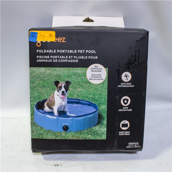 BAIIFF SEIZED: GOOEEZ FOLDABLE PORTABLE PET POOL