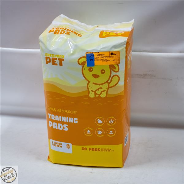 BAILIFF SEIZED: EVERYDAY PET 50PK SUPER ABSORBENT