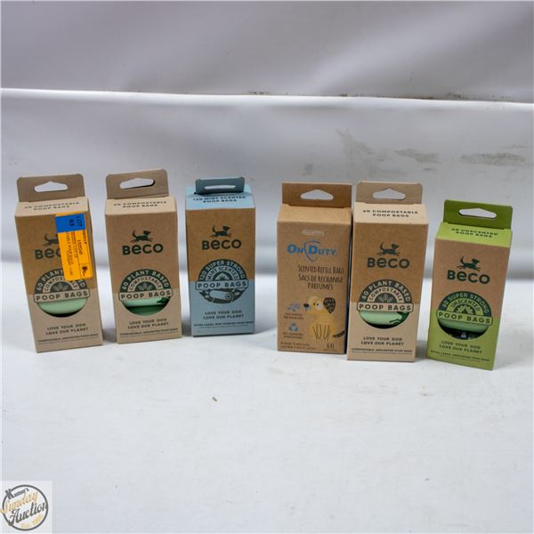 BAILIFF SEIZED: LOT OF COMPOSTABLE POOP BAGS
