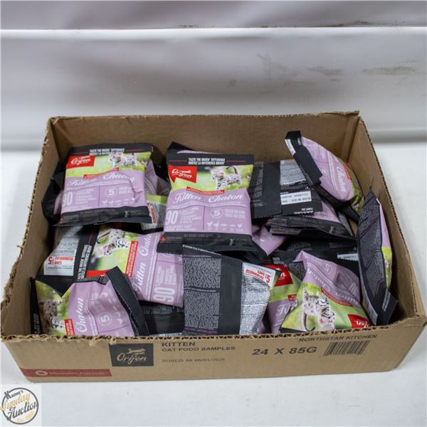 BAILIFF SEIZED: FLAT OF SAMPLES OF ORIJEN KITTEN